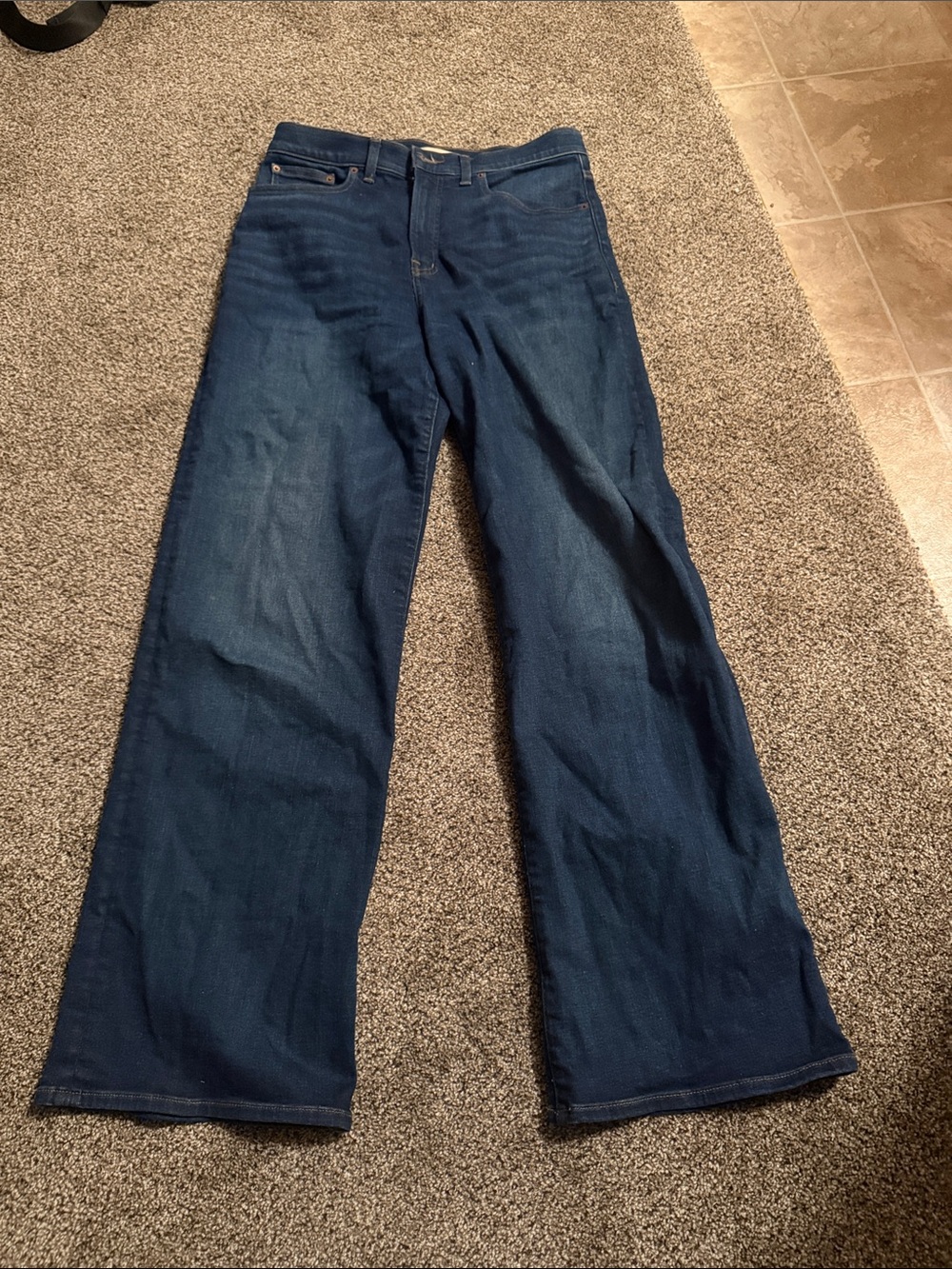 Women’s Dark Blue Wide-Leg Jeans Madewell Size 29